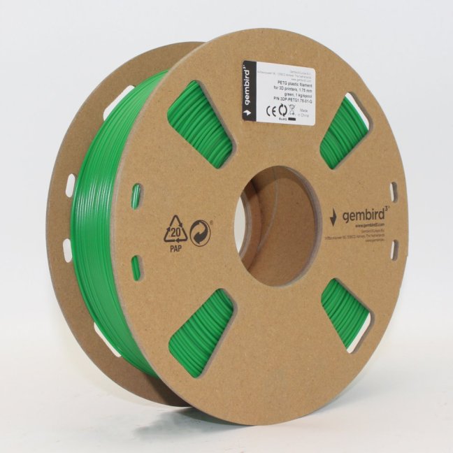 PETG filament Gembird zelená (Green) 1,75 mm 1 kg
