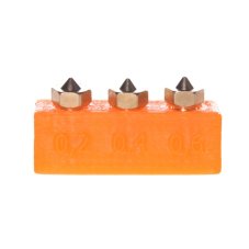 Sada 3 mosazných trysek V6 1,75 mm – průměry 0,2; 0,4; 0,6 mm