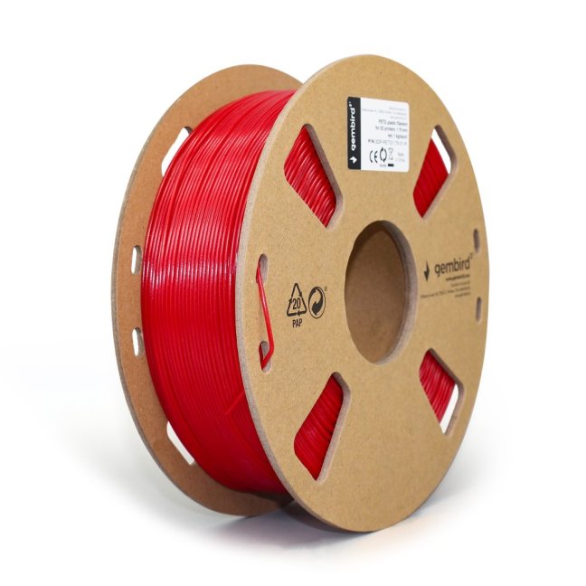 PETG filament Gembird červená (Red) 1,75 mm 1 kg