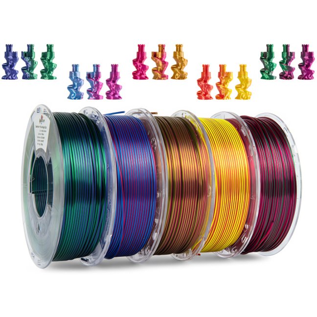 PLA filament Spectrum multipack (5 pack) Magic SILK 1,75 mm 5x 0,25 kg