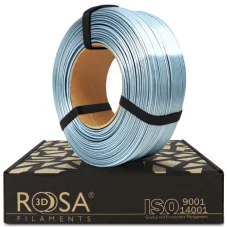 PLA filament ReFill Rosa3D lesklá stříbrná (Silk Silver) 1,75 mm 1 kg