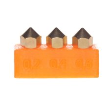 Sada 3 mosazných trysek MK8 1,75 mm – průměry 0,2; 0,4; 0,6 mm