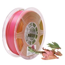 PLA tříbarevný filament eSUN Mystic Silk zlato-červeno-zelený (gold-red-green) 1,75 mm 1 kg