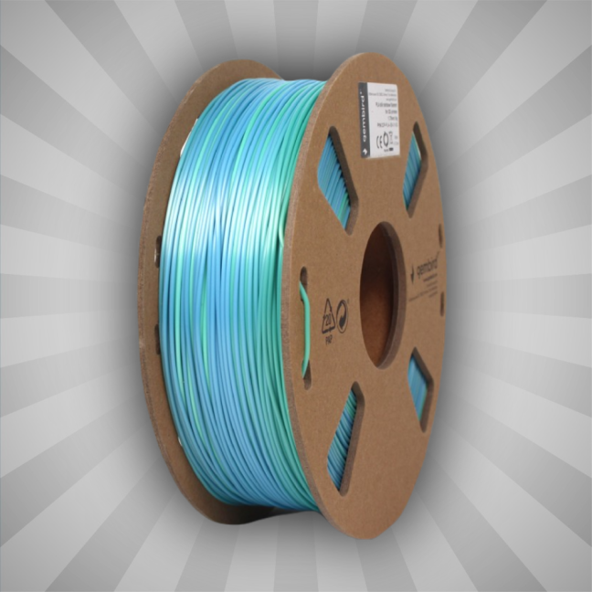 PLA filament Gembird perleťově modro/zelená duhová (silk rainbow) 1,75 mm 1 kg PLA filament Gembird perleťově modro/zelená duhová (silk rainbow) 1,75 mm 1 kg