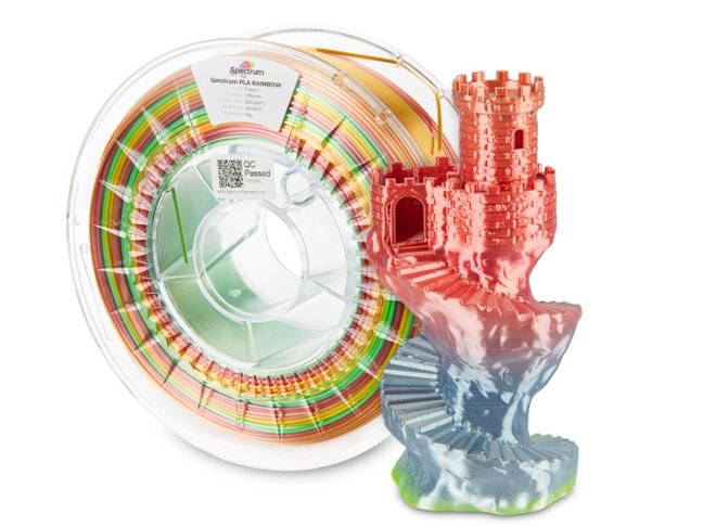 PLA filament Spectrum SILK Rainbow (Fusion) 1,75 mm 1 kg