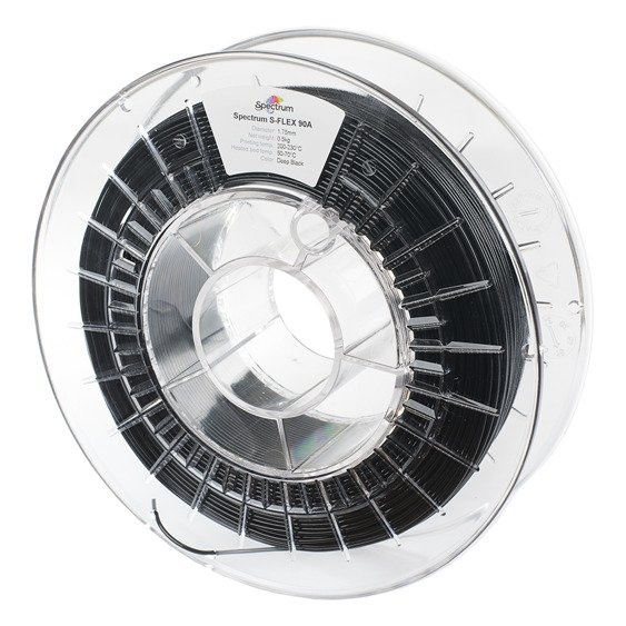 TPU filament Spectrum S-FLEX 90A černá (Deep Black) 1,75 mm 0,5 kg